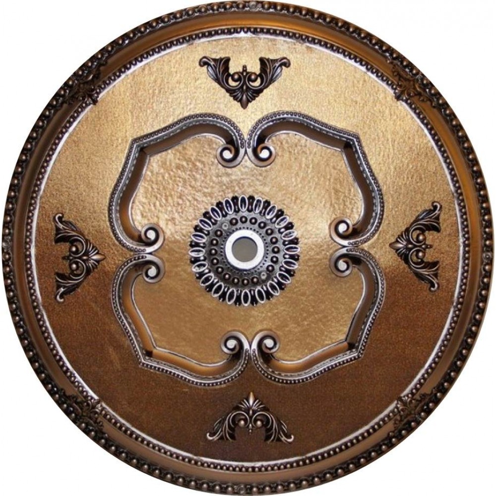 80 Cm Yuvarlak Osmanli Saray Tavan Sfa-394 Avize Gobegi Patina-Eskitme Altin Varakli 3D